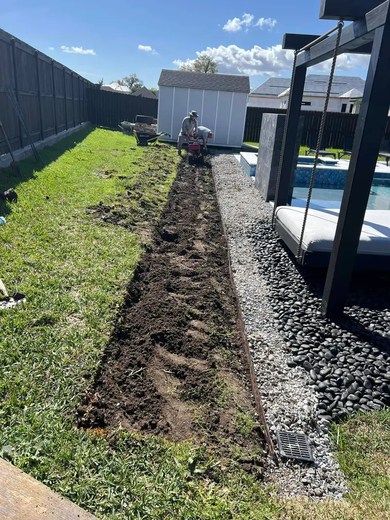 Beautiful hardscaping landscape crafted and installed by Southern Grounds, LLC in the greater new orleans area