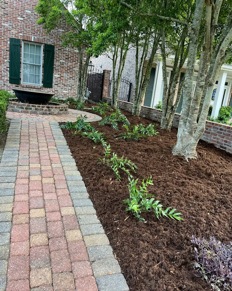 Beautiful hardscaping landscape crafted and installed by Southern Grounds, LLC in the greater new orleans area