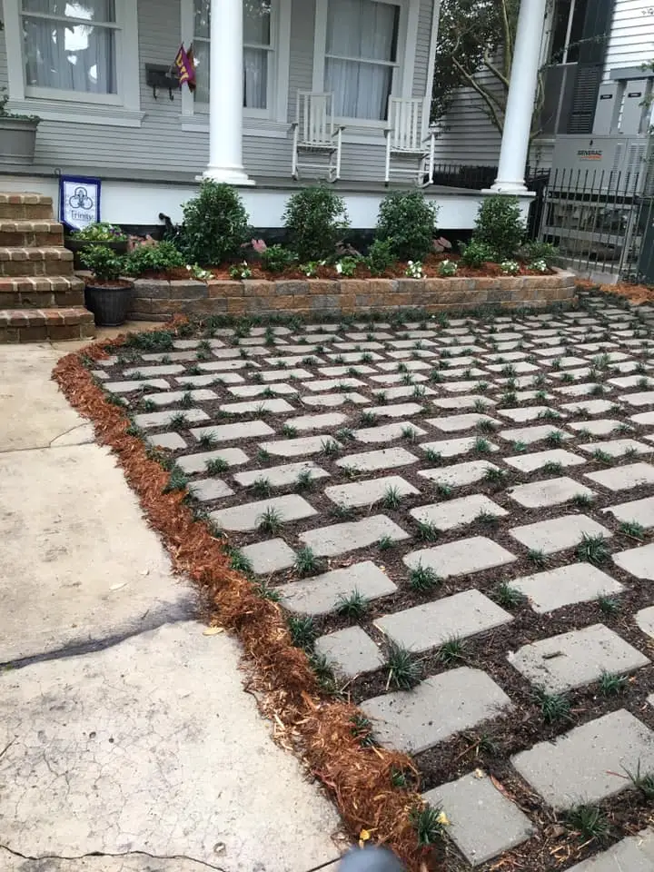 Beautiful hardscaping landscape crafted and installed by Southern Grounds, LLC in the greater new orleans area