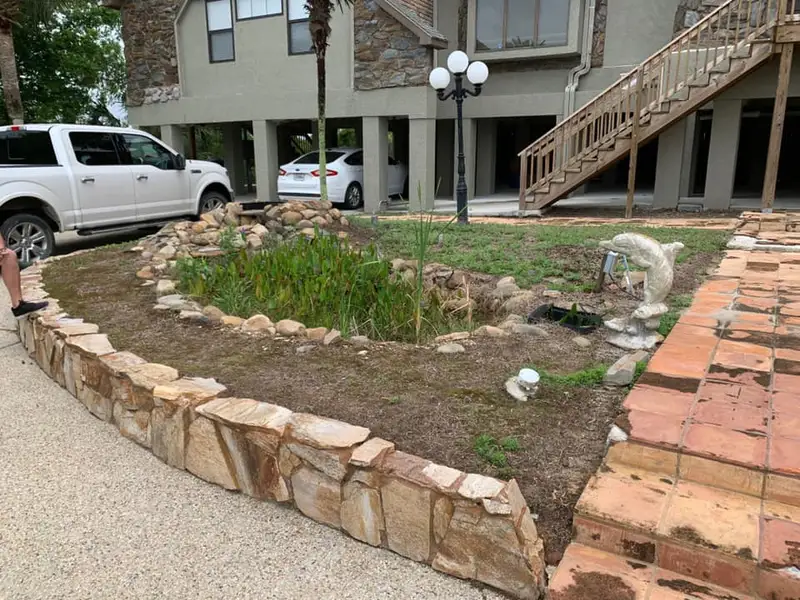 Beautiful hardscaping landscape crafted and installed by Southern Grounds, LLC in the greater new orleans area
