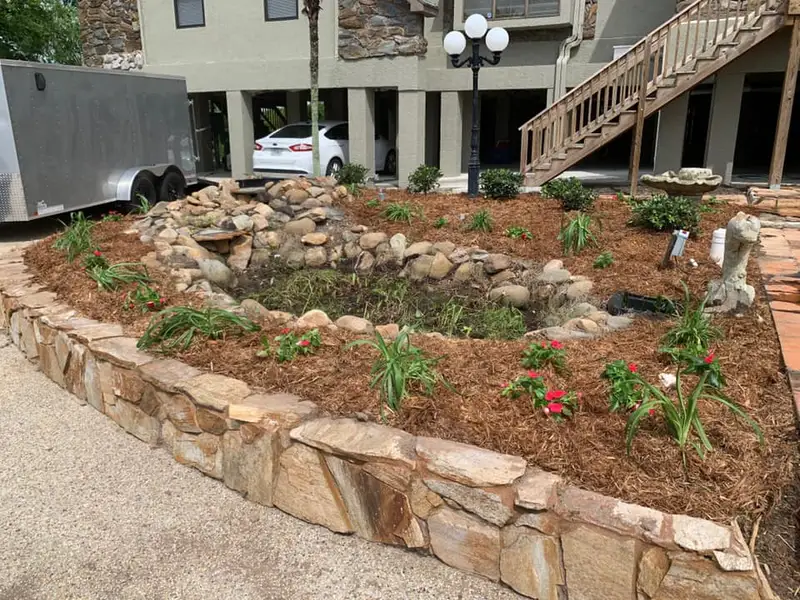 Beautiful hardscaping landscape crafted and installed by Southern Grounds, LLC in the greater new orleans area